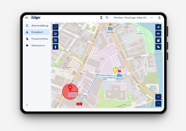 SRS Echtzeit Lagebild in der Dräger Cloud